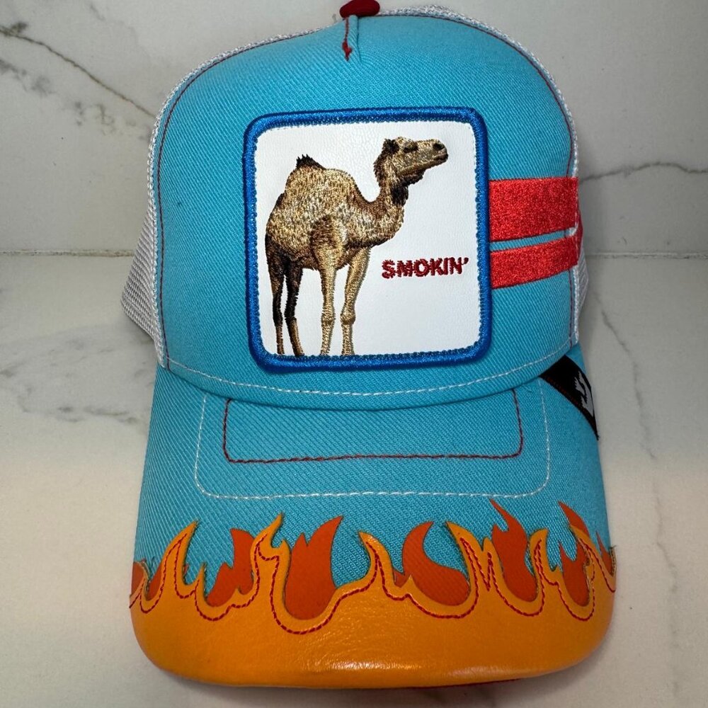 NEW Goorin Brothers Farm Camel Trucker Hat - "SMOKIN"